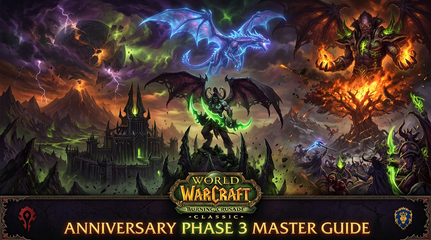 WoW TBC Classic Anniversary Phase 3 Master Guide Banner