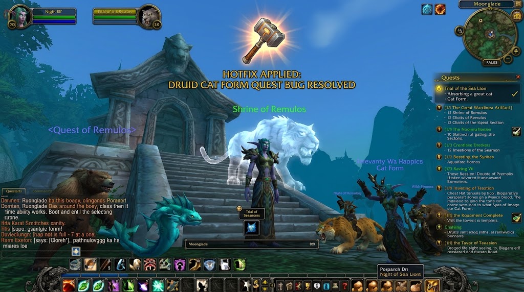 WoW Forever Druid Cat Form Quest Bug Resolved Hotfix